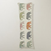 Coussins Longs Eléphant Coloré Animal Motif contemporain (Devant (Vertical))
