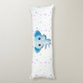 Coussins Longs Eléphant petit garçon bleu mignon (Dos (Vertical))