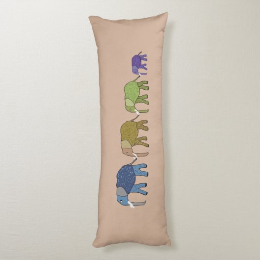 Coussins Longs Éléphants africains (Dos (Vertical))