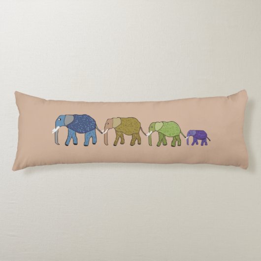 Coussins Longs Éléphants africains (Devant)