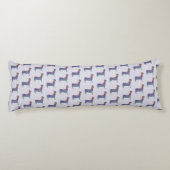 Coussins Longs Embossed Indigo Gradient Paw Print Dog Outline (Dos)