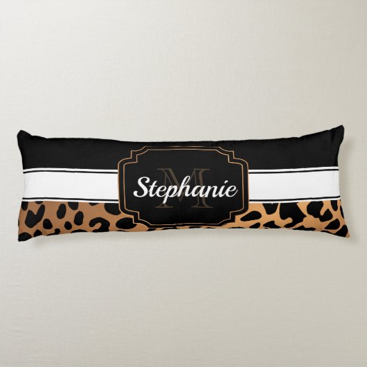 Coussins Longs Empreinte de léopard (Dos)