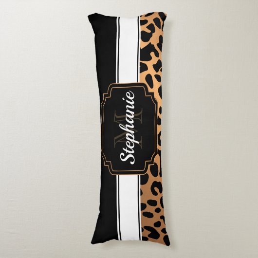 Coussins Longs Empreinte de léopard (Devant (Vertical))