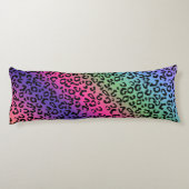 Coussins Longs Empreinte de léopard arc-en-ciel - lissage lisse (Dos)