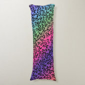Coussins Longs Empreinte de léopard arc-en-ciel - lissage lisse (Devant (Vertical))