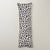 Coussins Longs Empreinte de léopard blanc (Dos (Vertical))