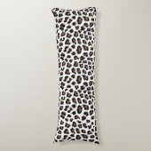 Coussins Longs Empreinte de léopard blanc (devant Vertical)