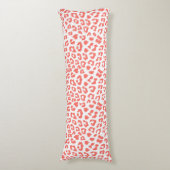 Coussins Longs Empreinte de léopard de corail (Devant (Vertical))