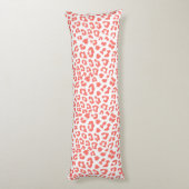 Coussins Longs Empreinte de léopard de corail (Dos (Vertical))