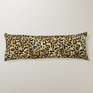 Coussins Longs Empreinte de léopard de luxe-Cosy Glam Animal Moti