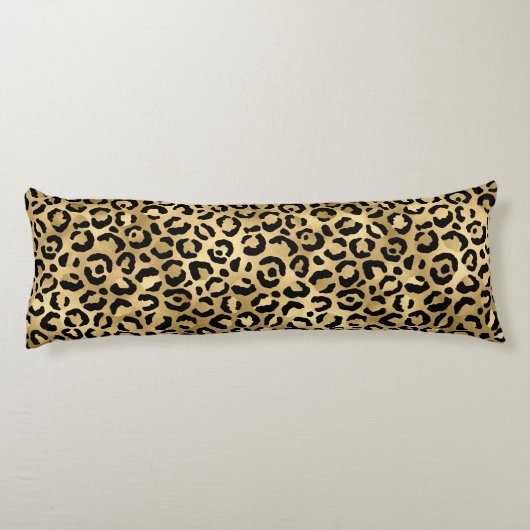 Coussins Longs Empreinte de léopard de luxe-Cosy Glam Animal Moti (Dos)