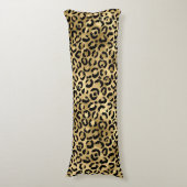 Coussins Longs Empreinte de léopard de luxe-Cosy Glam Animal Moti (Devant (Vertical))