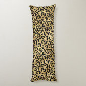 Coussins Longs Empreinte de léopard de luxe-Cosy Glam Animal Moti (Dos (Vertical))