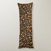 Coussins Longs Empreinte de léopard Motif Jungle Original marron (Dos (Vertical))