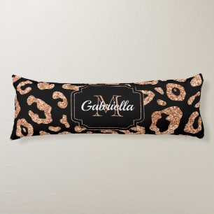 Coussins Longs Empreinte de léopard parties scintillant