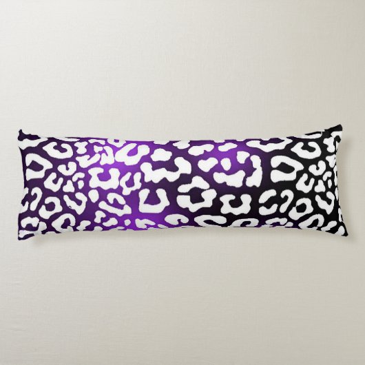 Coussins Longs Empreinte de léopard pourpre (Dos)