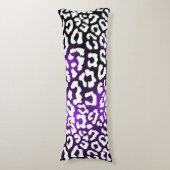 Coussins Longs Empreinte de léopard pourpre (Devant (Vertical))