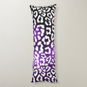Coussins Longs Empreinte de léopard pourpre (Dos (Vertical))