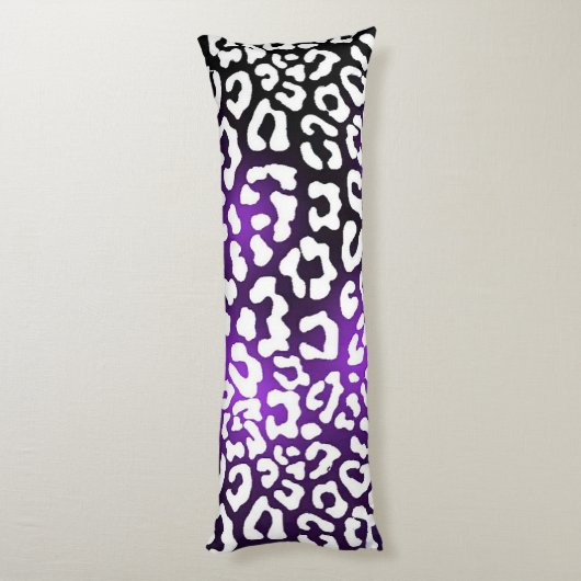 Coussins Longs Empreinte de léopard pourpre (Dos (Vertical))