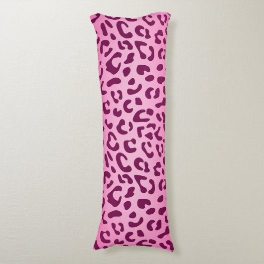 Coussins Longs Empreinte de léopard rose élégant (Devant (Vertical))