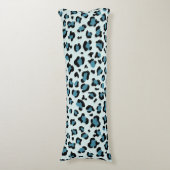 Coussins Longs Empreinte de léopard, Spots de léopard, Leopard bl (Devant (Vertical))