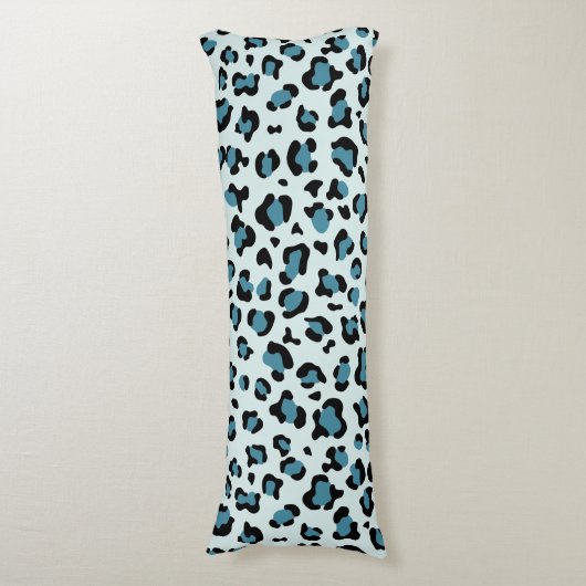 Coussins Longs Empreinte de léopard, Spots de léopard, Leopard bl (Devant (Vertical))