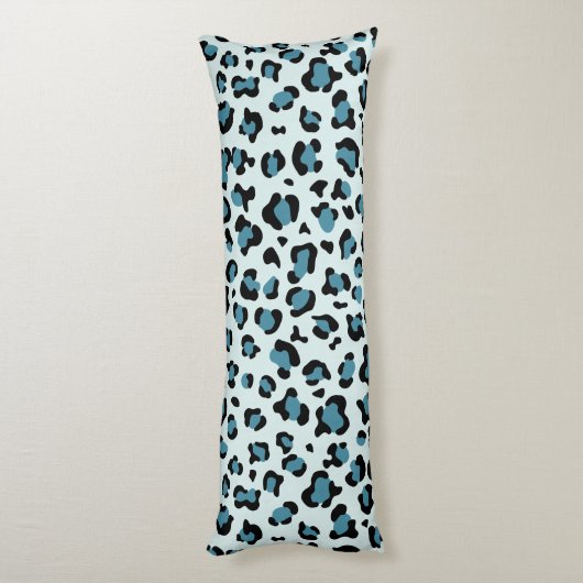 Coussins Longs Empreinte de léopard, Spots de léopard, Leopard bl (Dos (Vertical))
