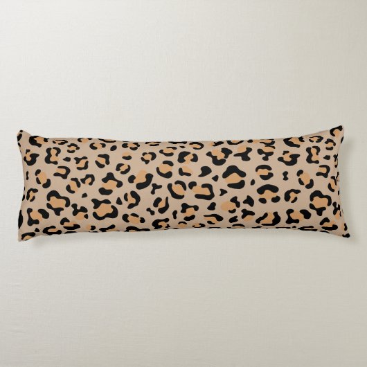 Coussins Longs Empreinte de léopard, Spots de léopard, Leopard Br (Dos)