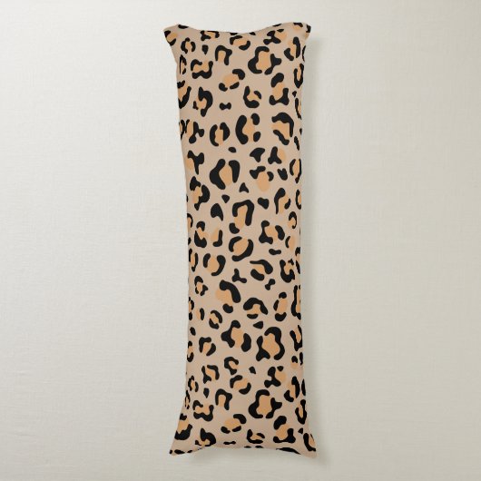 Coussins Longs Empreinte de léopard, Spots de léopard, Leopard Br (Devant (Vertical))
