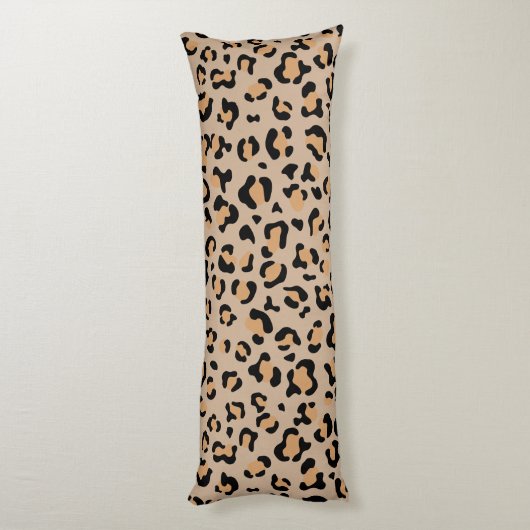 Coussins Longs Empreinte de léopard, Spots de léopard, Leopard Br (Dos (Vertical))