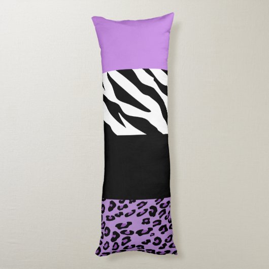 Coussins Longs Empreinte de léopard, Zebra Print, Poster de anima (Dos (Vertical))