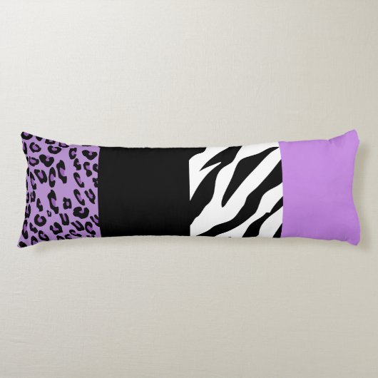 Coussins Longs Empreinte de léopard, Zebra Print, Poster de anima (Devant)