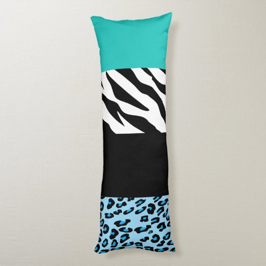 Coussins Longs Empreinte de léopard, Zebra Print, Poster de anima (Dos (Vertical))