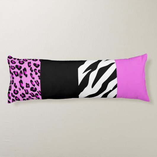 Coussins Longs Empreinte de léopard, Zebra Print, Poster de anima (Dos)