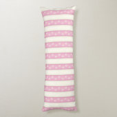 Coussins Longs Empreintes de pattes de chiens sur Pink & Antique  (Dos (Vertical))