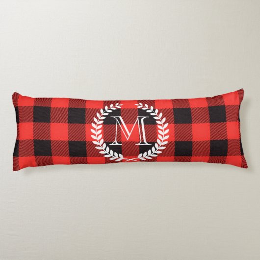 Coussins Longs en vichy Motif Monogramme (Dos)