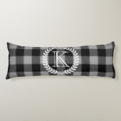 Coussins Longs en vichy Motif Monogramme (Devant)