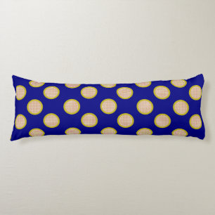 Coussins Longs en vichy points, Oreiller du corps bleu