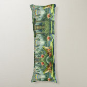 Coussins Longs Enchanter William Morris Frog dans une forêt (Devant (Vertical))