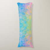 Coussins Longs Encre d'alcool peinte Neon Pastel Sky Abstraite (Devant (Vertical))