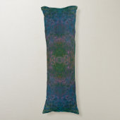 Coussins Longs Encre d'alcool vert foncé et bleu Abstrait (Devant (Vertical))