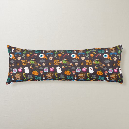 Coussins Longs Enfants amusants Halloween Candy Zombie sorcière f (Devant)