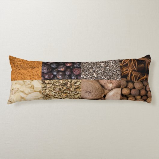 Coussins Longs Ensemble de collages d'épices et d'ingrédients ali (Devant)