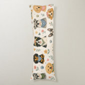Coussins Longs Ensemble de motifs de chien à l'aquarelle  (Devant (Vertical))