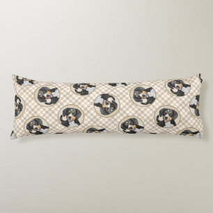 Coussins Longs Entlebucher Mountain Dog Painting Original Chien A