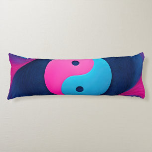 Coussins Longs Équilibre géométrique : Motif dynamique Yin Yang