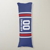 Coussins Longs Équipe Jersey avec nom et numéro personnalisés (Devant (Vertical))