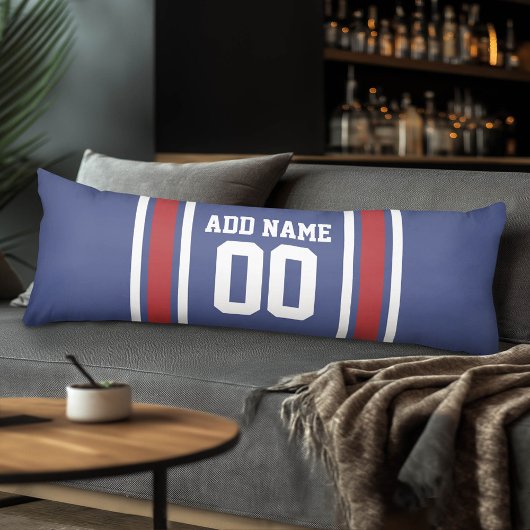 Coussins Longs Équipe Jersey avec nom et numéro personnalisés