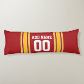 Coussins Longs Équipe sportive Jersey avec nom et numéro (Dos)