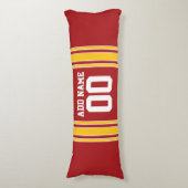 Coussins Longs Équipe sportive Jersey avec nom et numéro (Devant (Vertical))